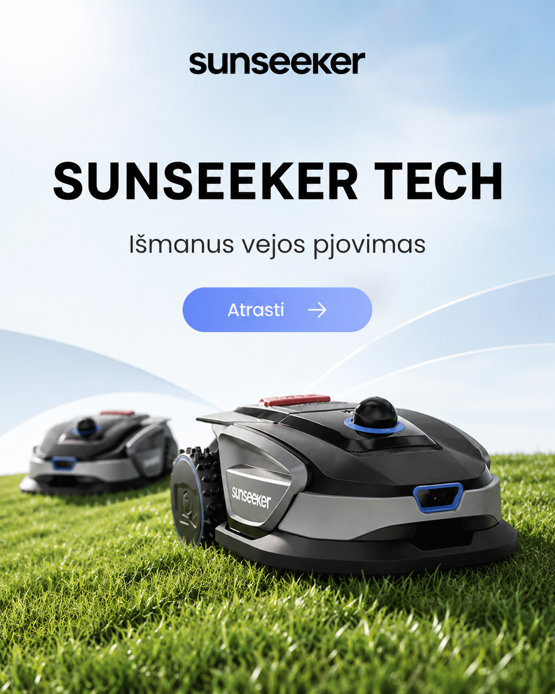 Sunseeker Tech – išmanus vejos pjovimas